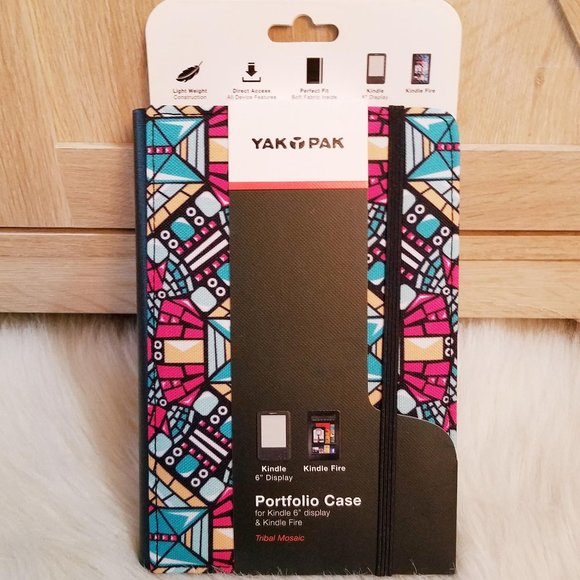 NWT Yak Pak Kindle Portfolio Case in Mosaic Print - Picture 3 of 8